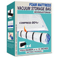 Queen Size Mattress Vacuum Bag for Memory Foam/Latex Mattress Upto 14 Inch, Moving Shipping and Storage, Waterproof and Airtight