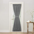 Sun Zero Barrow Energy Efficient Rod Pocket Door Curtain Panel, 54'' x 72'', Gray
