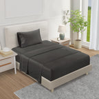 Twin Sheets 1000Thread Count Grey Sheets, 100% Cotton Sheets For Twin Size Bed Deep Pockets( Upto 17'), 3-Piece Sateen Weave Lu