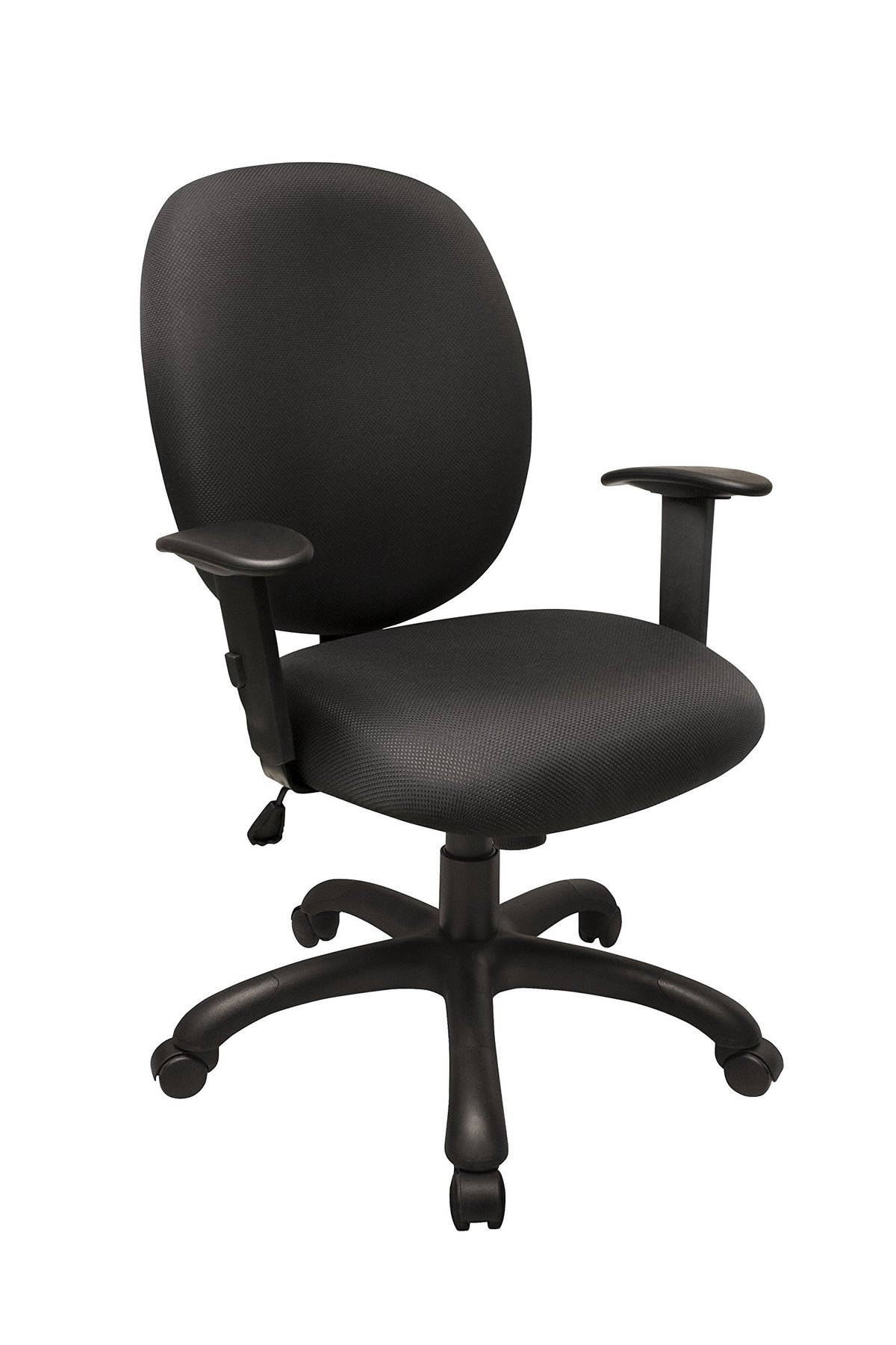 American Furniture Classics OS Home and Office Rolling Adjustable Height and Seat Tilt Task Chair, Grey and Black