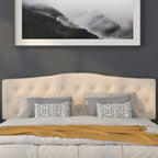 Flash Furniture Cambridge Tufted Upholstered King Size Headboard In Beige Fabric