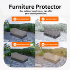 Easy-Going Waterproof Outdoor Chaise Lounge Cover, Heavy Duty Patio Lounge Chair Cover, Windproof Outdoor Furniture Cover With Air Vent 1 Pack-84Wx34Dx32H Inch, Gray/Dark Gray