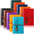 Teling 10 Pieces PU Leather Journal Tree Vintage Refillable Notebook Travel Journal Rustic Bound Diary Daily Writing Notepad wit