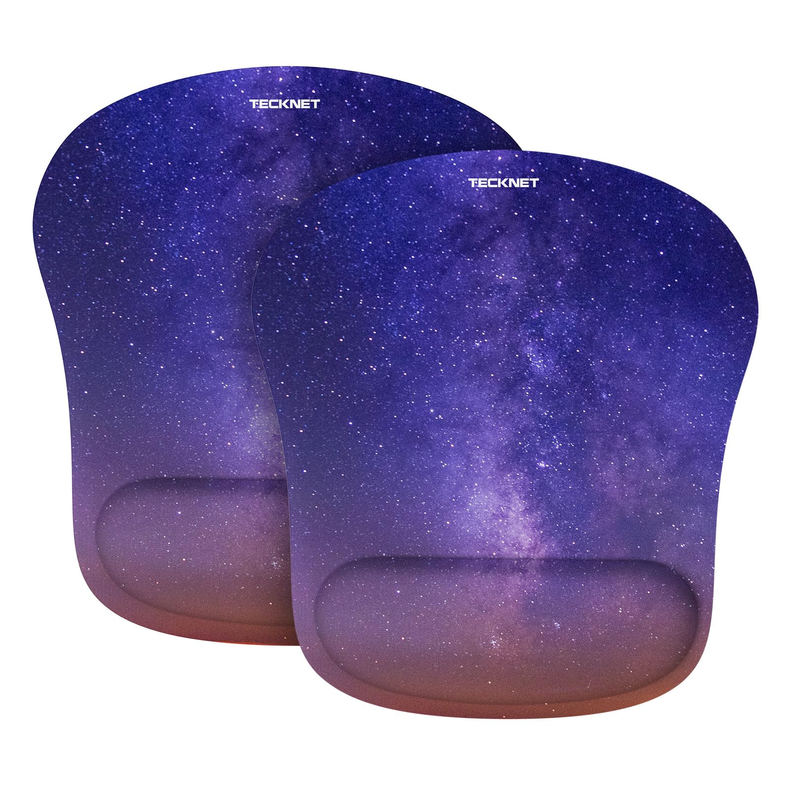 Tecknet 2 Pack Mouse Pad With Wrist Support, Ergonomic Gaming Mouse Pad Pain Relief, Portable Comfortable Mousepad For Computer,