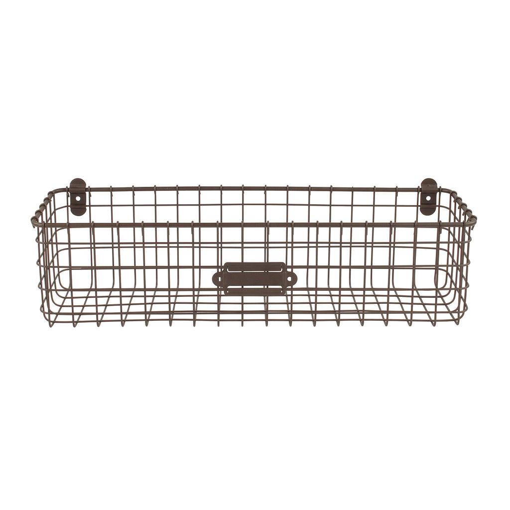 Spectrum Diversified 15924 Vintage Basket Rustic Farmhouse Kitchen Storage Cabinet Pantry Organizer Wall-Mounted Alloy Steel Bronze