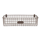 Spectrum Diversified 15924 Vintage Basket Rustic Farmhouse Kitchen Storage Cabinet Pantry Organizer Wall-Mounted Alloy Steel Bronze