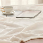 Bedsure Fleece Blankets King Size Cream - Bed Blanket Soft Lightweight Plush Cozy Fuzzy Luxury Microfiber, 108X90 Inches