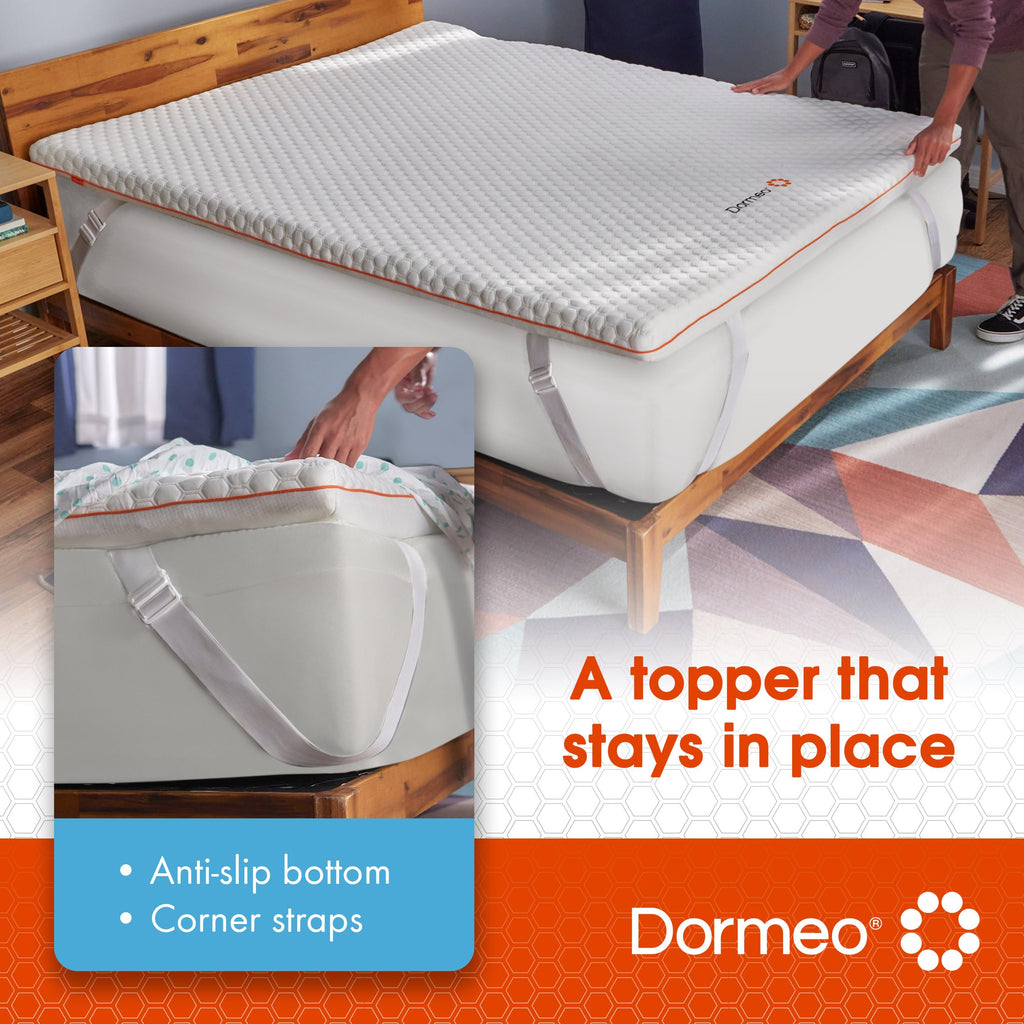 Dormeo Premium Queen Cooling Mattress Topper 3-Inch 3-Zone Octaspring Technology Anti-Slip Bottom