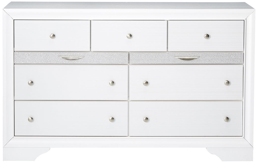 Acme Naima Wood 9-Drawers Bedroom Dresser In White