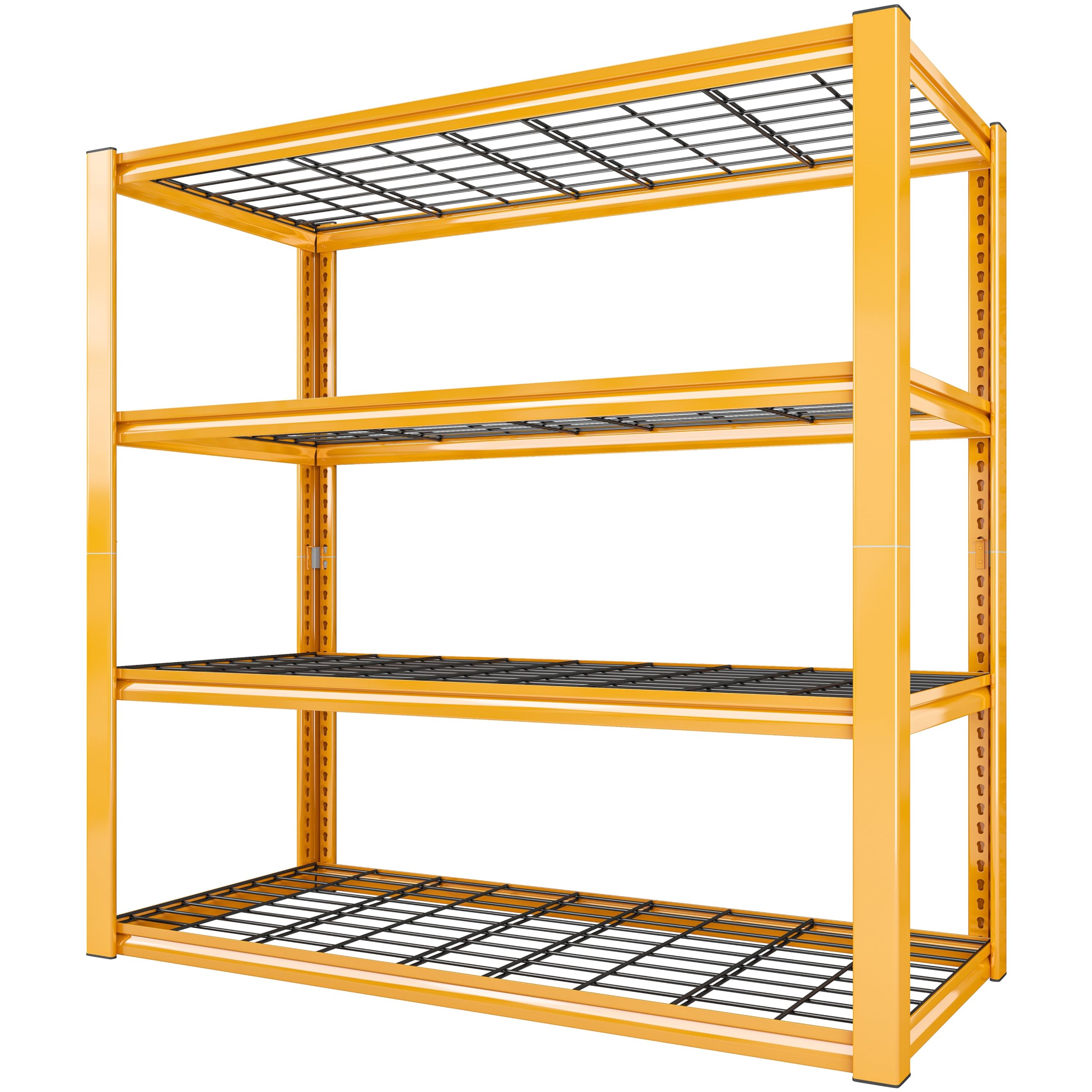 Reibii 40'' W Garage Shelving 2240Lbs Storage Shelves Heavy Duty Shelving 4-Tier Adjustable Metal Shelves For Storage Rack Indus