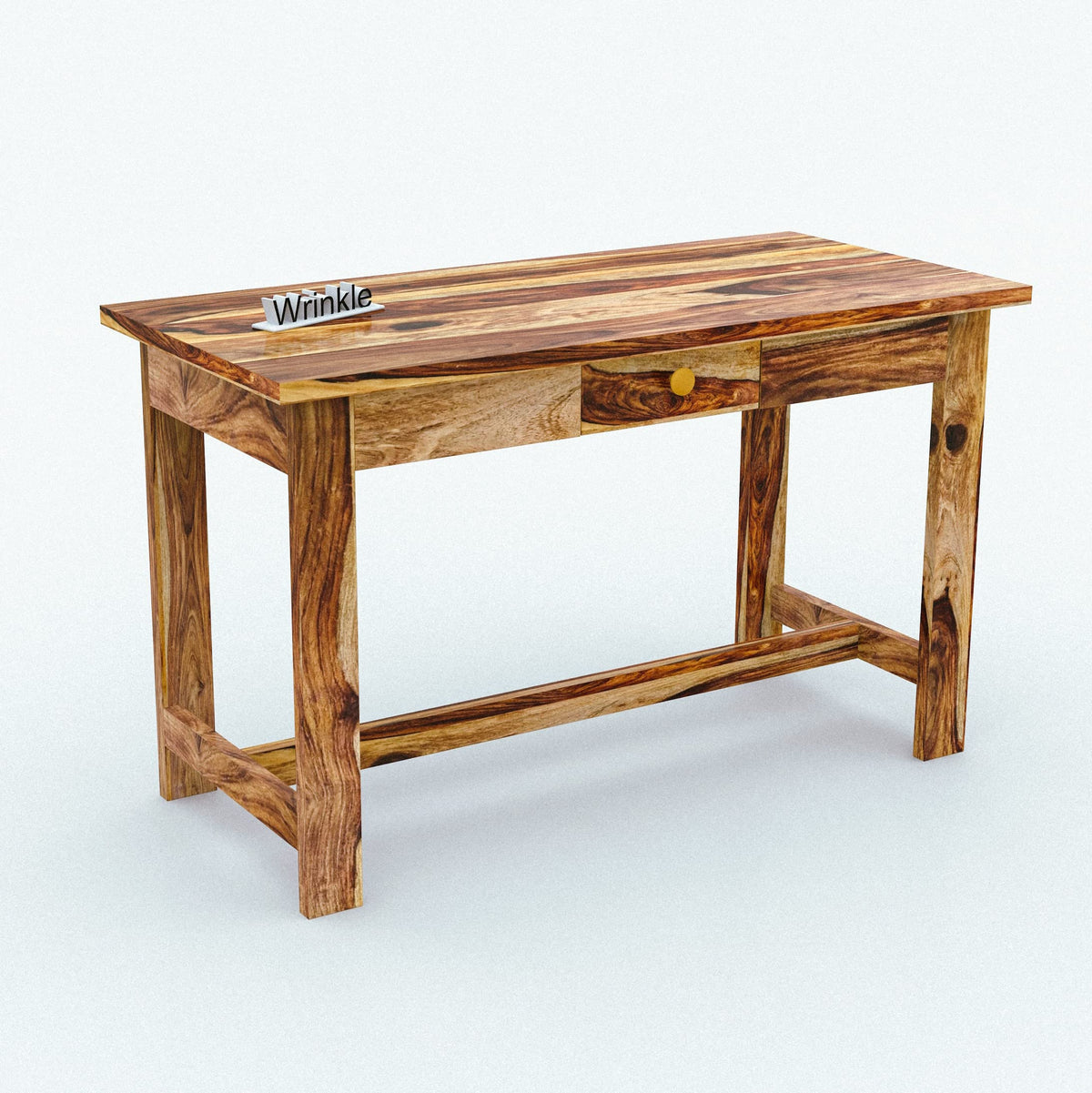 Wrinkle Sheesham Wood Amer Writing Study Table With 1 Drawer Storage For Students Office Wooden Laptop Desk For Living Room Stud