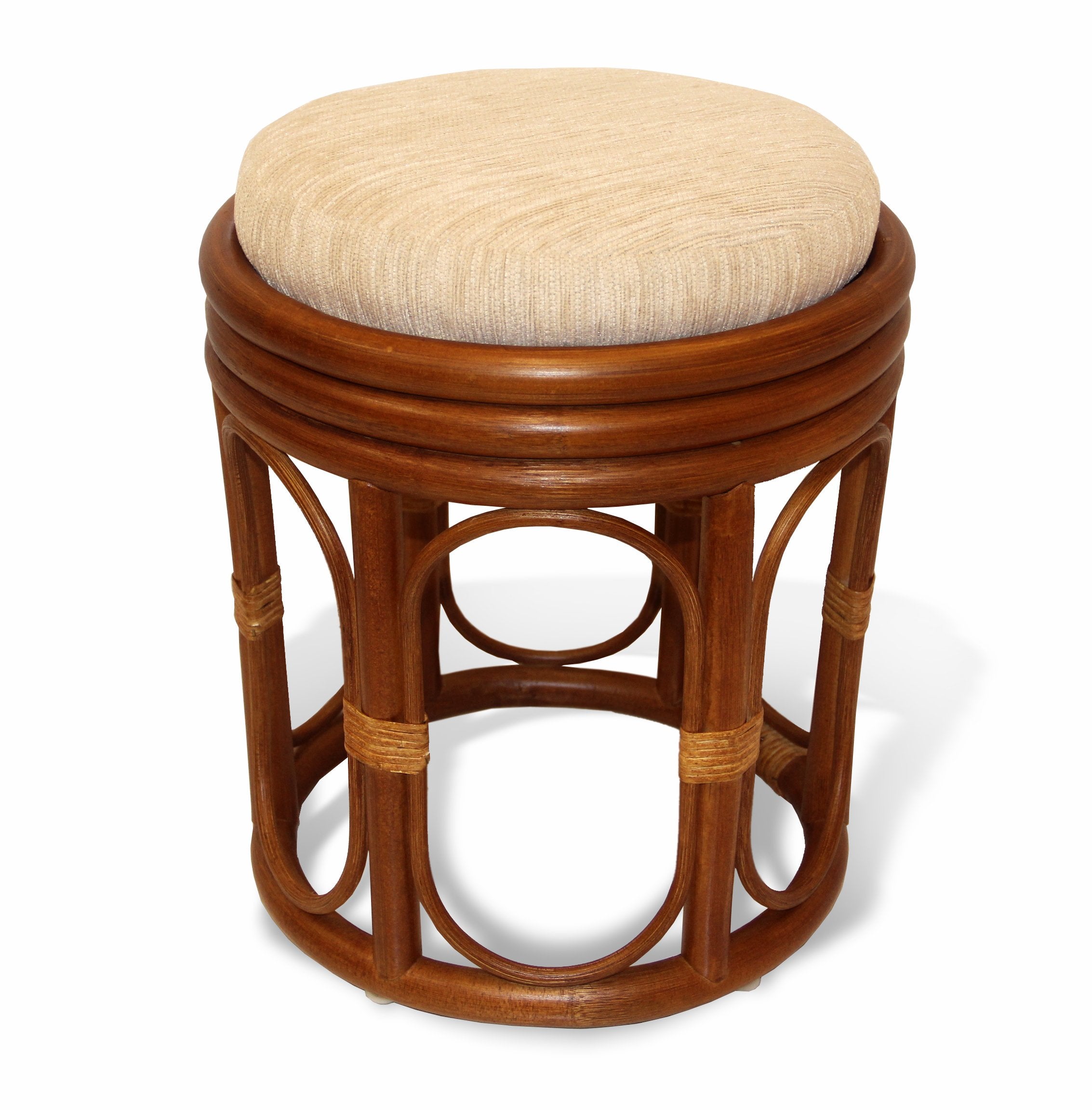 Pier Handmade Rattan Wicker Vanity Bedroom Stool Fully Assembled Colonial