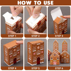 Fuutreo 25 Pcs Christmas Advent Calendar Boxes Cardboard 24 Days Advent Countdown Gift Boxes Empty Number House Shaped Gift Boxe