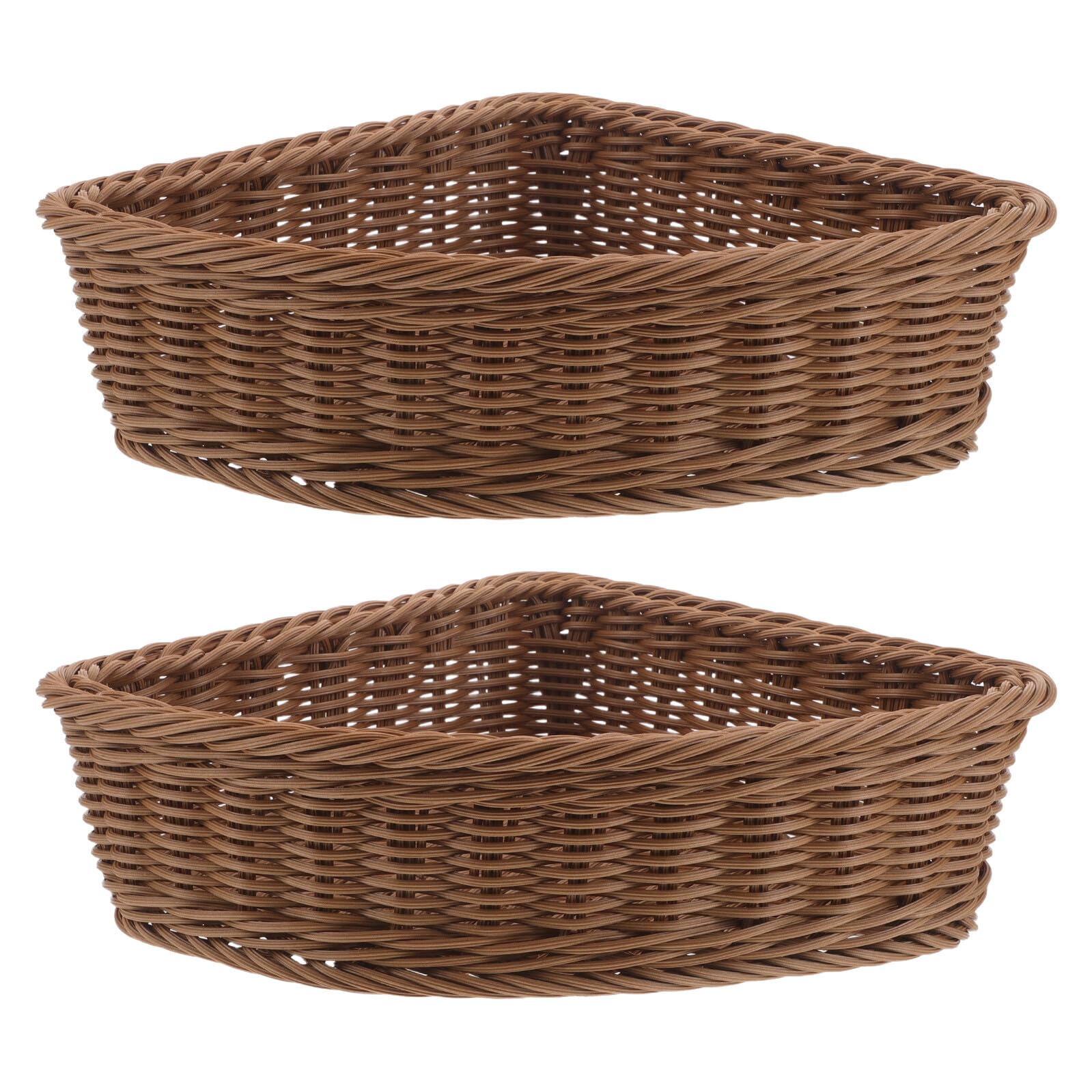 Garneck 2pcs Corner Storage Baskets Stackable Wardrobe Organizer for Cabinet Closet Kitchen Triangular Shelf Basket for Sundries