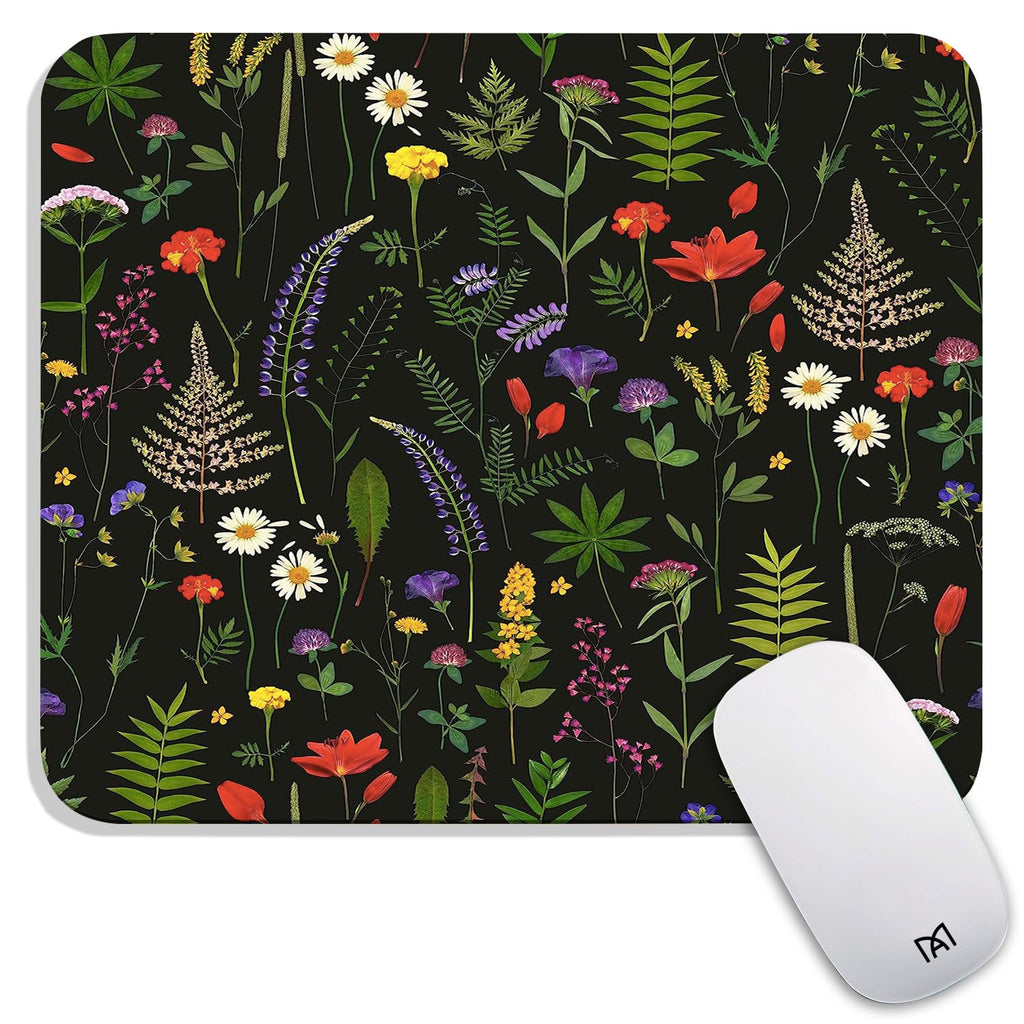 Armanza Square Mouse Pad Flowers,Personalized Premium-Textured Custom Mouse Mat Design,Washable Mousepad Lycra Cloth,Non-Slip Ru