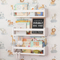 NATURE SUPPLIES Set of 3, 16.4 White Floating Nursery Shelves for Wall, Kids Bookshelf for Bedroom, Nursery Storage, Decorative 
