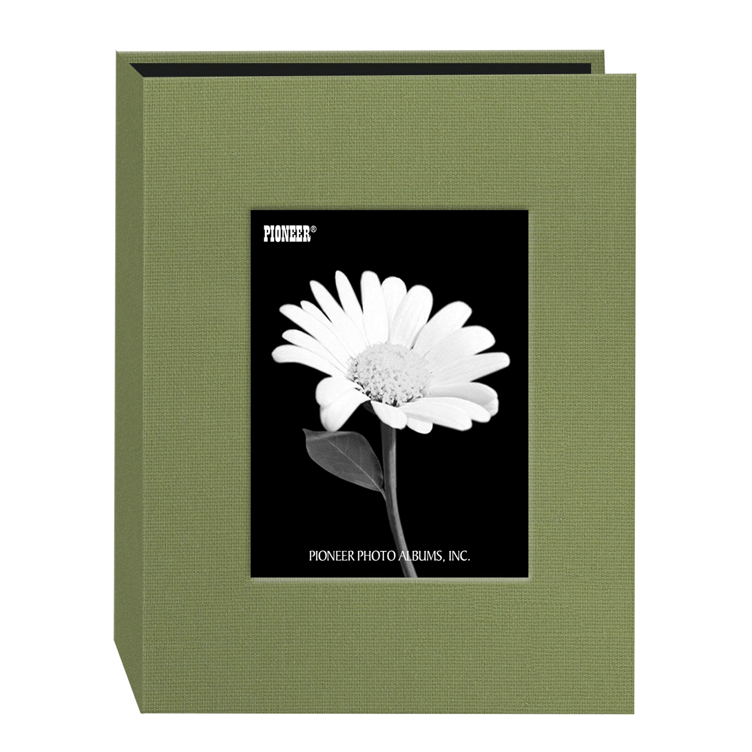 Pioneer Photo Albums Mini Fabric Frame Cover Photo Album 24 Pockets Hold 4x6 Photos, Sage Green