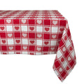 DII Valentines Day Tablecloth Check Collection, Tablecloth, 60x84, Checkered Hearts