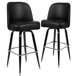 2 Pk. Metal Barstool with Swivel Bucket Seat