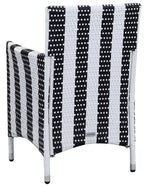 Safavieh Pat2506D-Set2 Chairs, Black/White
