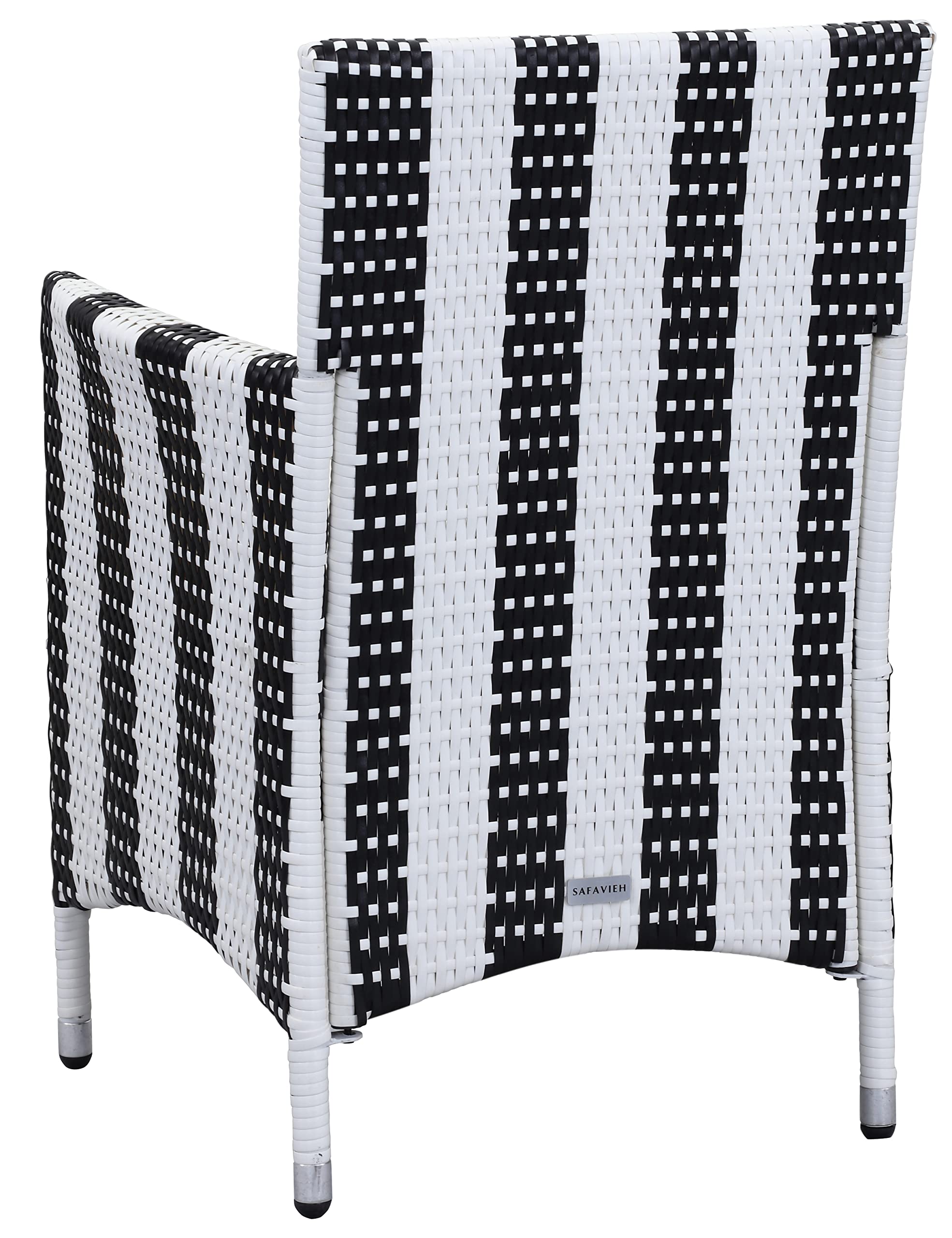 Safavieh Pat2506D-Set2 Chairs, Black/White