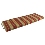 Blazing Needles Patterned Outdoor Spun Polyester Loveseat Cushion, 51' Wide, Kingsley Stripe Ruby