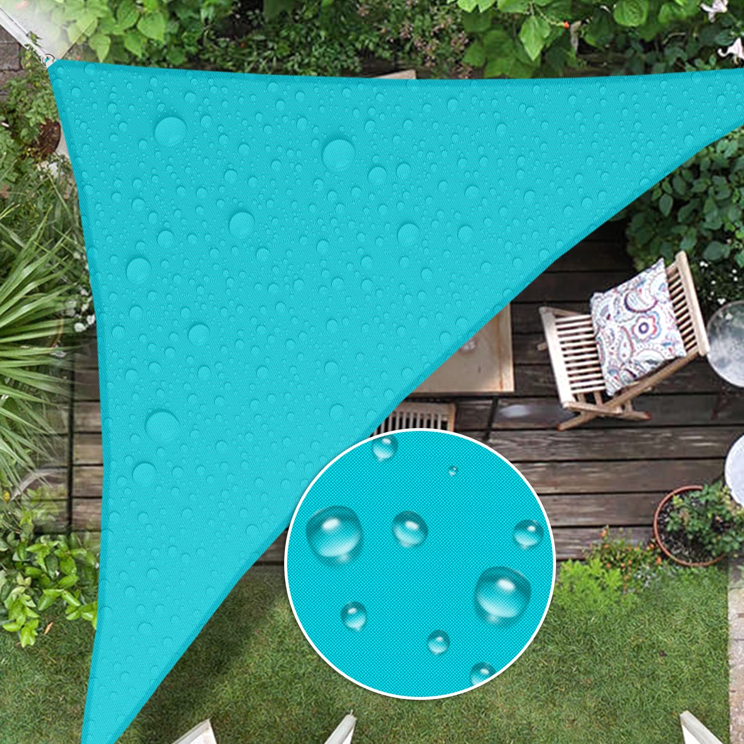 Windscreen4Less 12'X12'X17' Waterproof Sun Shade Sail Right Triangle Shade Canopy Cover Uv Block For Backyard Patio Deck Balcony