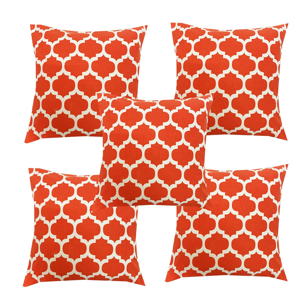 Pinkparrot Cotton Designer Decorative Throw Pillow Covers/Cushion Covers (16X16 Inches)  Set Of 5045