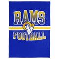 Foco Nfl Micro Raschel Plush Throw Blanket, Stripe Logo 45 X 60, Los Angeles Rams