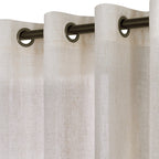 Linen Bronze Grommet Linen Blend Sheer Curtains 52X72 Inches Long