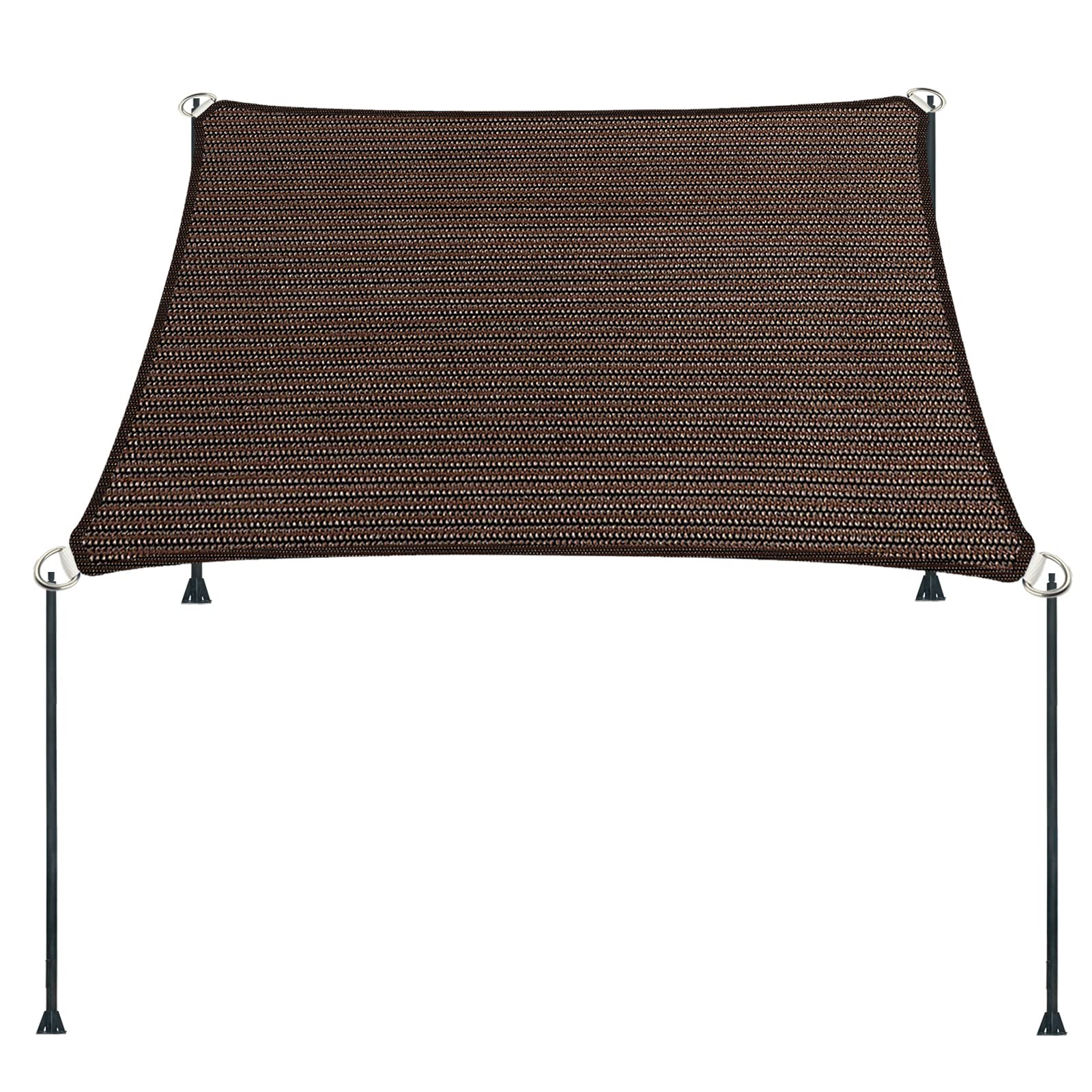 10' X 20' Brown Straight Edge Sun Shade Sail, Rectangle Awning Outdoor Shade Cloth Pergola Cover Uv Block Fabric- Customized