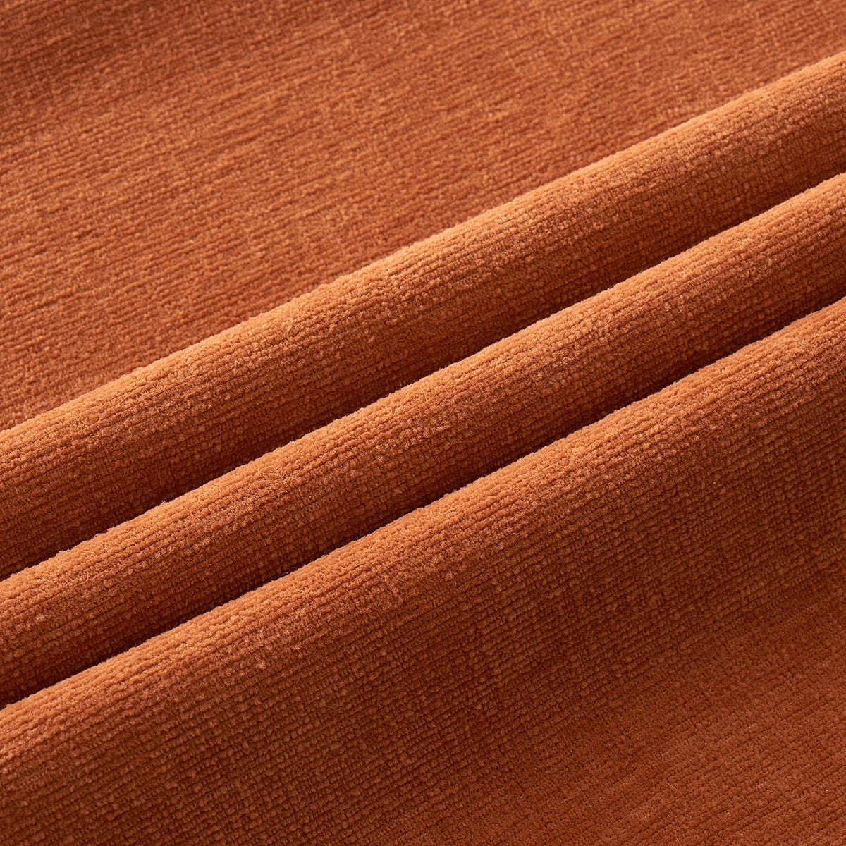 MIULEE Burnt Orange Chenille Couch Pillow Covers 18x18 Inch, Set of 2 Soft Decorative Square Throw Pillows for Sofa Living Room