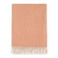 Sferra Celine Herringbone, 100% Cotton Throw Blanket - Paprika
