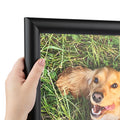 ArtToFrames 19x30 inch 1.25 Satin Black Bull Nose Wood Picture Frame, 2WOM10025-19x30