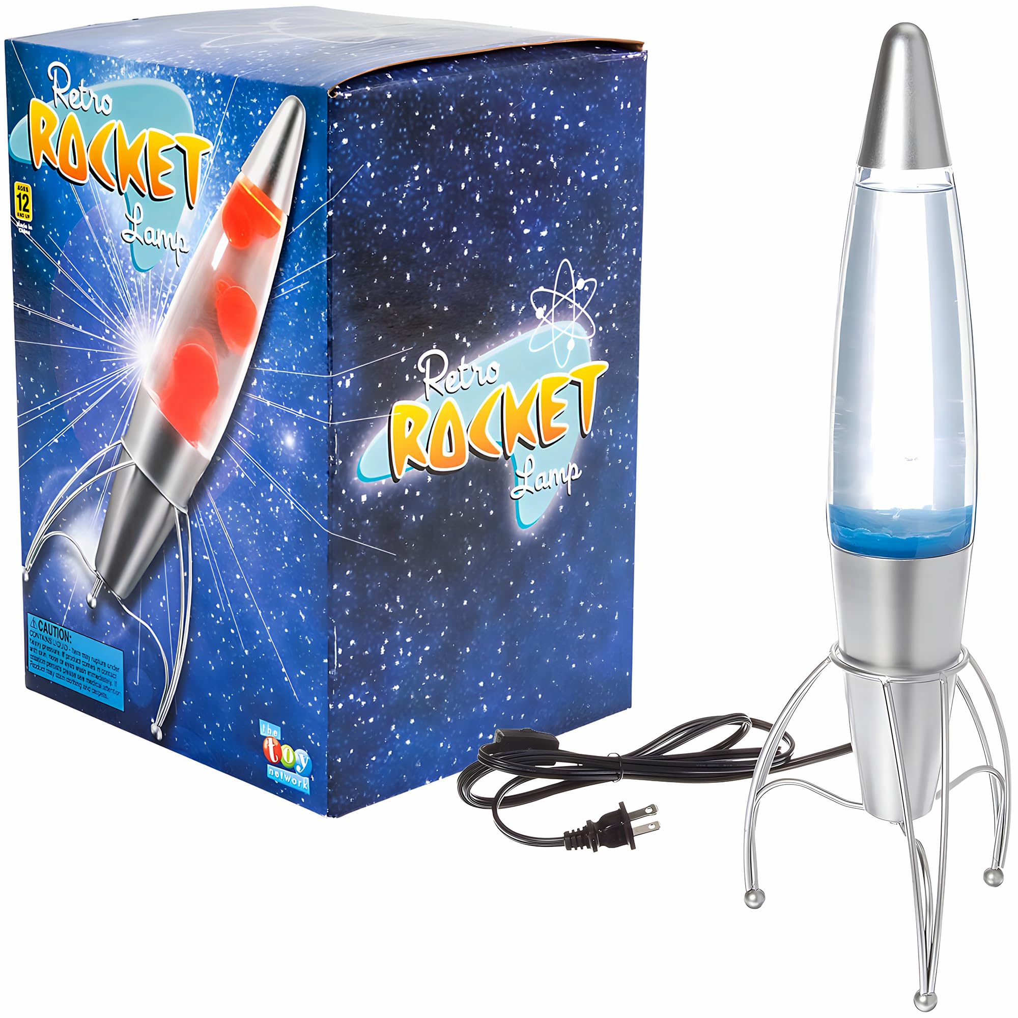 Rhode Island Novelty 18 Inch Blue Rocket Ship Lamp, One Per Order