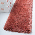 Rugs.com Infinity Collection Solid Shag Area Rug 6 Ft Runner Vintage Rose Shag Rug Perfect for Hallways, Entryways