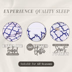 Elegant Comfort 4-Piece Moroccan Trellis Print Sheet Set, Super Cozy, Fade And Wrinkle Resistant, 1500 Premium Hotel Quality Microfiber, Deep Pocket Fitted Sheet With Smart Pockets, Twin Xl, Blue