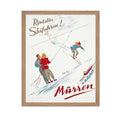 Poster Master Vintage Travel Poster - Retro M?ren Switzerland Print - Ski Art - Gift for Men, Women, Athlete, Travel Lover - Chi