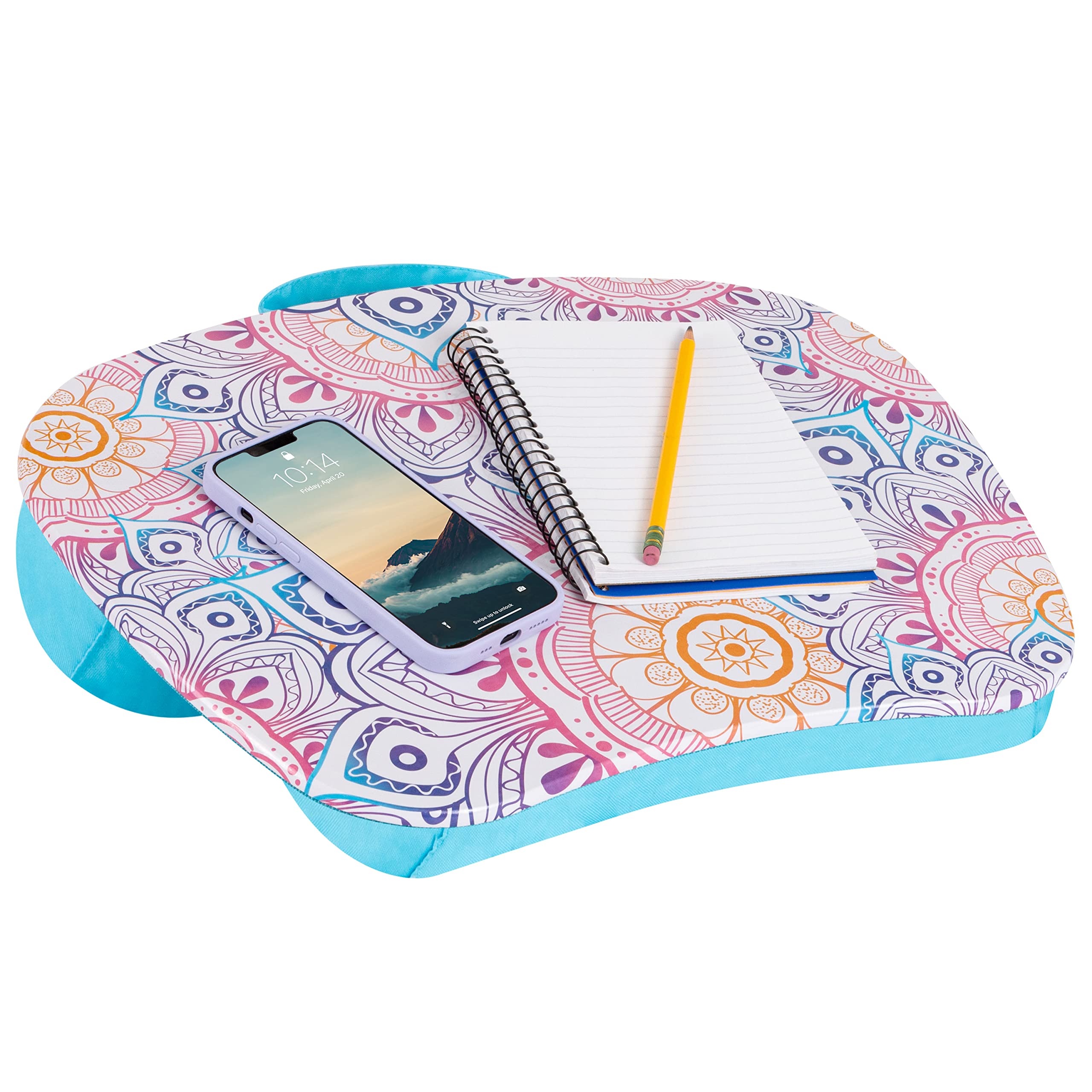 Lapgear Mystyle Portable Lap Desk With Cushion - Mandala - Fits Up To 15.6 Inch Laptops - Style No. 45327
