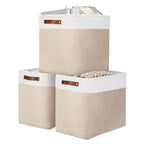 DULLEMELO Large Storage Baskets for Organizing, Canvas Storage Bins Big Baskets With Handles for Shelf Clothes Empty Gift Basket
