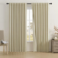 Dualife 84 Inch Wide Blackout Curtains -96 Inch Wide Vertical Backdrop Drapes For Sliding Glass Patio Door,High Ceiling Curtains