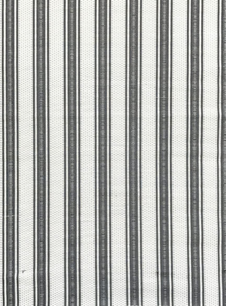 Mad Mats Geometric Outdoor Rug, Reversible Plastic Mat (6' X 9', Vertical Stripe - Black/Grey)