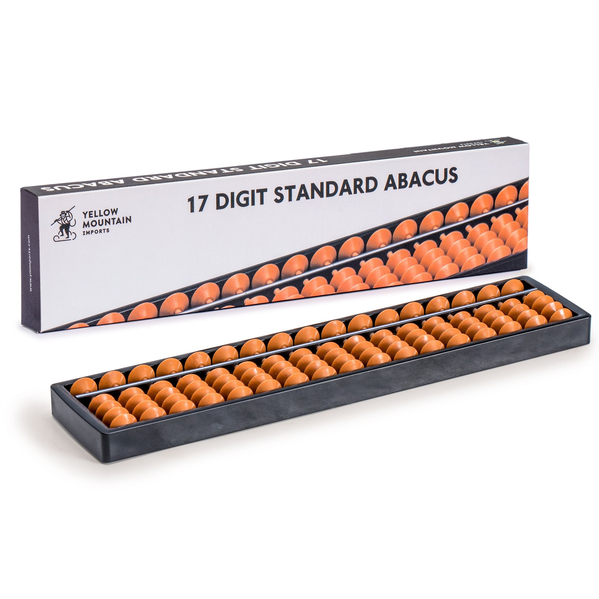 Yellow Mountain Imports Digit Standard Abacus 10.5 Inches - Professional 17 Column Soroban Calculator (Functional And Educationa