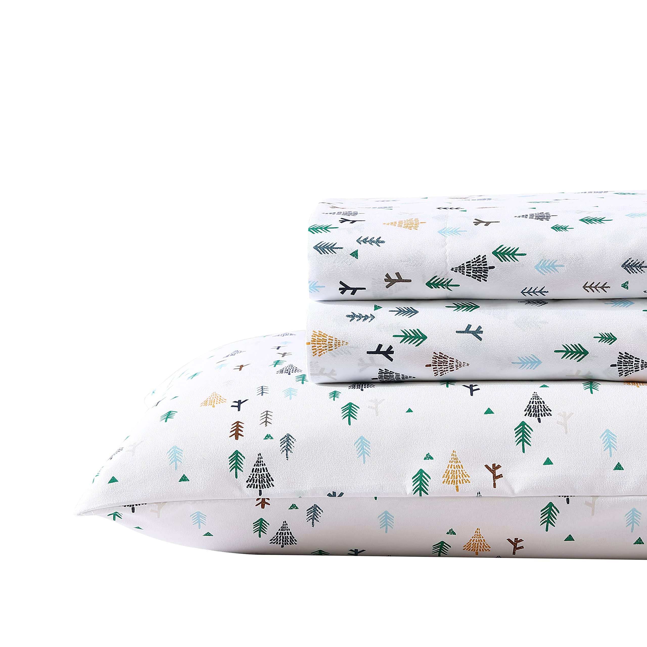 Eddie Bauer Kids - Queen Sheets, Stain Resistant Kids Bedding, Ideal For Toddler Bedding Set (Dreamland Green, Queen)