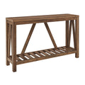Walker Edison Modern Farmhouse Accent Entryway Table Entry Table Living Room End Table, 52 Inch, Rustic Oak