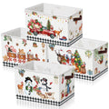 Geelin 4 Pcs Large Christmas Basket for Gifts Empty,Rustic