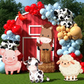 Gemscream 4 Pcs Large Farm Animals Decorations 22.4 Inch Cute Animal Cutouts Cartoon Backdrop for Farm Birthday Party Supplies B