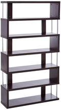 Baxton Studio Barnes 6Shelf Modern Bookcase, Dark Brown