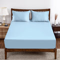 Bamboo Viscose Fitted Sheet 1 Pack Twin-XL/Split King Size Only,400 Thread Count,8-16'' Deep Pocket,Bottom Sheet Colorfast Soft 
