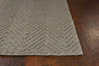 HomeRoots 2'x4' Grey Heather Hand Woven Herringbone Jute Indoor Accent Rug
